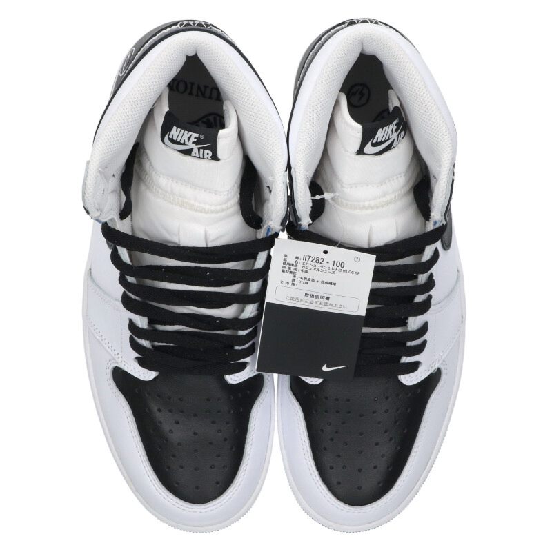 fragment design x Nike AJ1 High OG Black/White Size 11