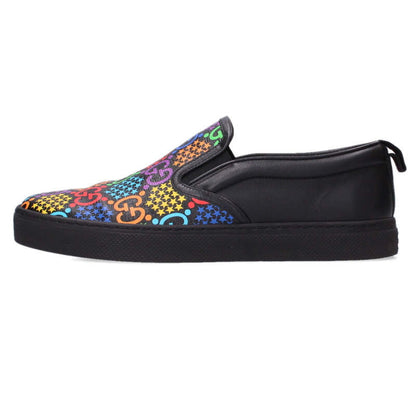 GUCCI GG Pattern Slip-on Sneaker Black 610080 Size 7