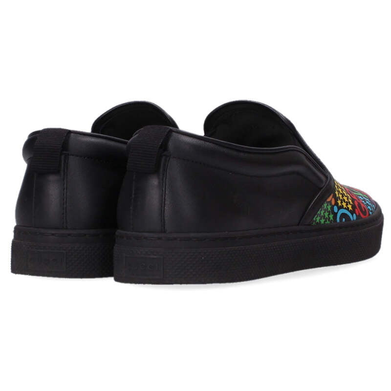 GUCCI GG Pattern Slip-on Sneaker Black 610080 Size 7