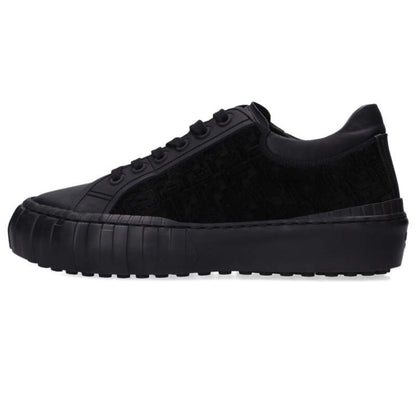 FENDI FF Pattern Low-Cut Sneaker Black 7E1481 Size 7