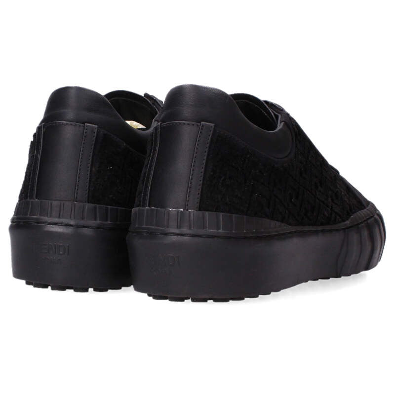 FENDI FF Pattern Low-Cut Sneaker Black 7E1481 Size 7
