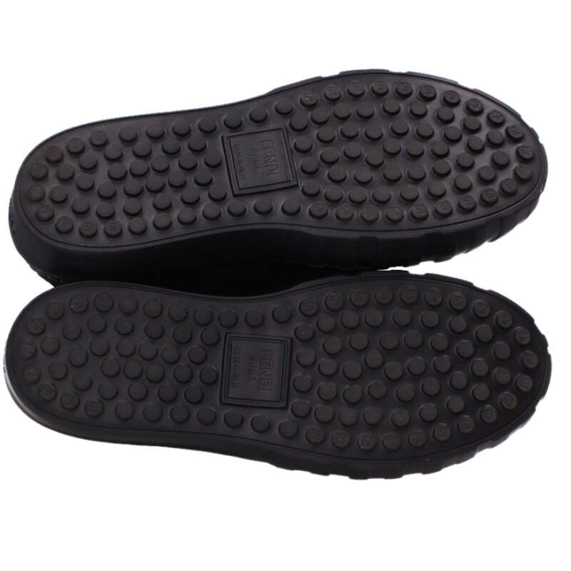 FENDI FF Pattern Low-Cut Sneaker Black 7E1481 Size 7
