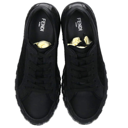 FENDI FF Pattern Low-Cut Sneaker Black 7E1481 Size 7