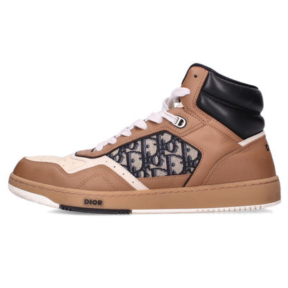 DIOR B27 Oblique Leather High-Top Sneaker Brown Size 10.5