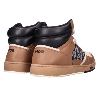 DIOR B27 Oblique Leather High-Top Sneaker Brown Size 10.5