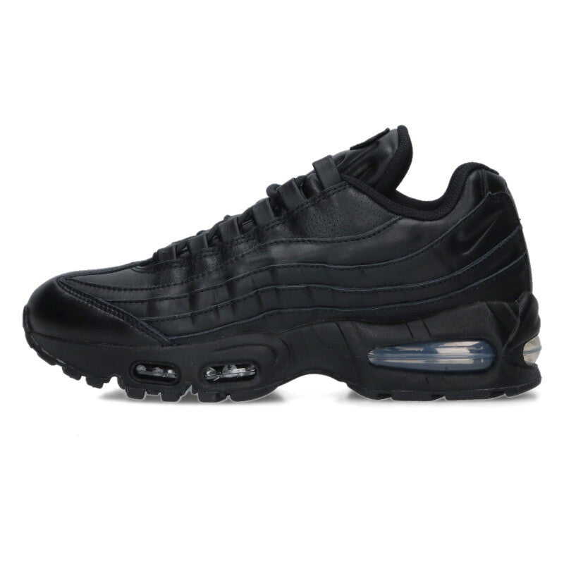 NIKE Air Max 95 Big Bubble Leather Triple Black Size 6.5