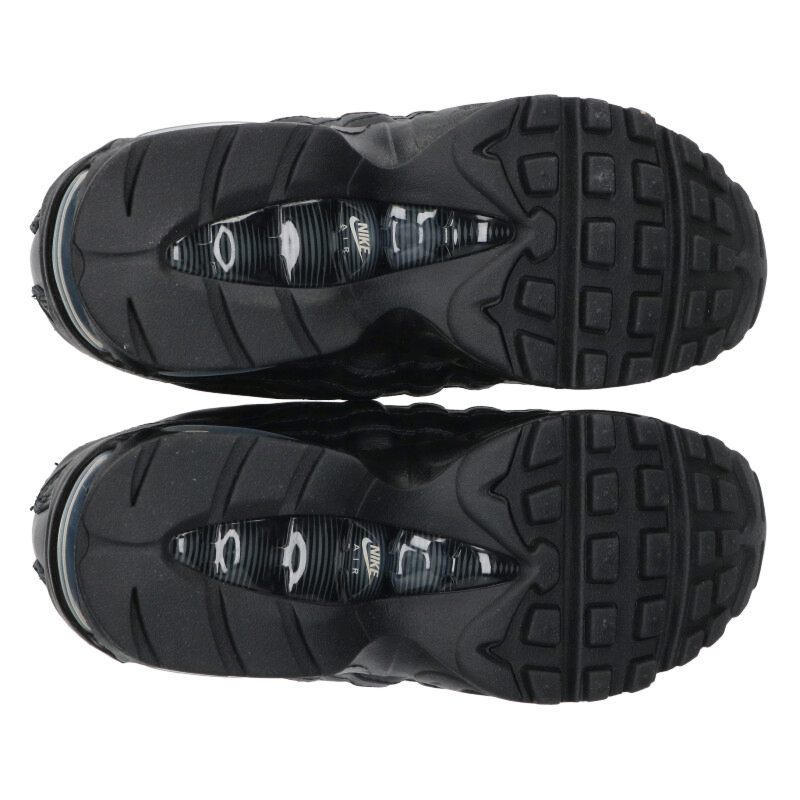 NIKE Air Max 95 Big Bubble Leather Triple Black Size 6.5