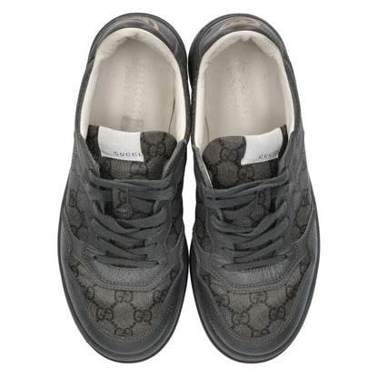 GUCCI Leather Low-Cut Sneaker Gray 726543 Size 7.5