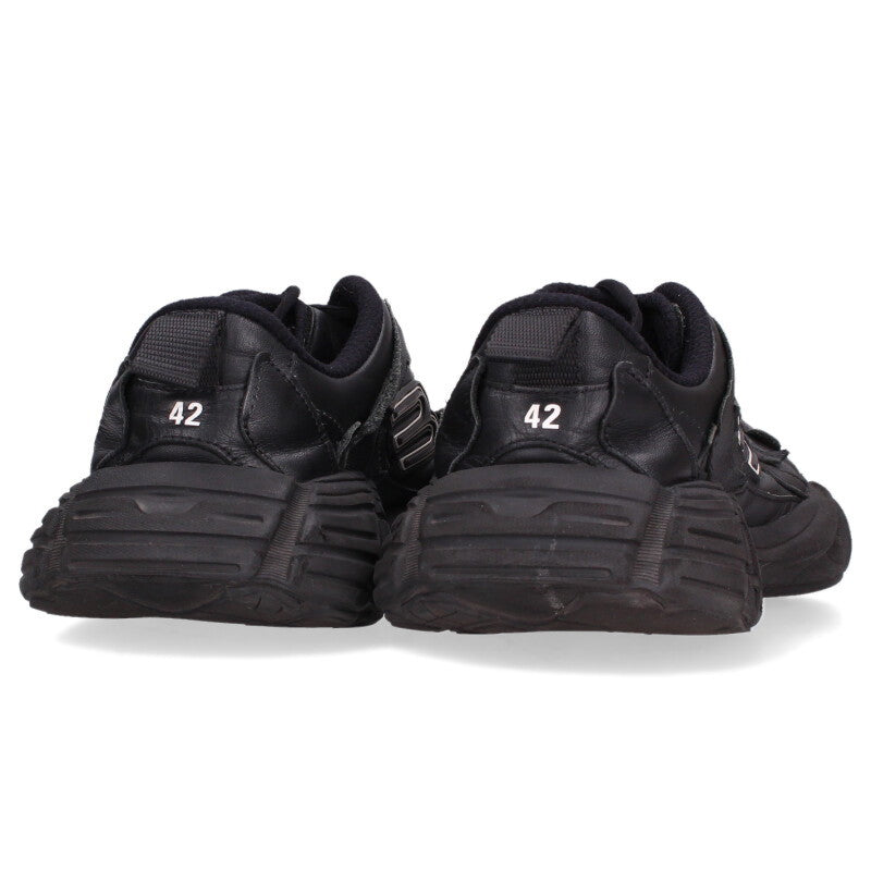 Balenciaga Leather Sneakers Black Size 42