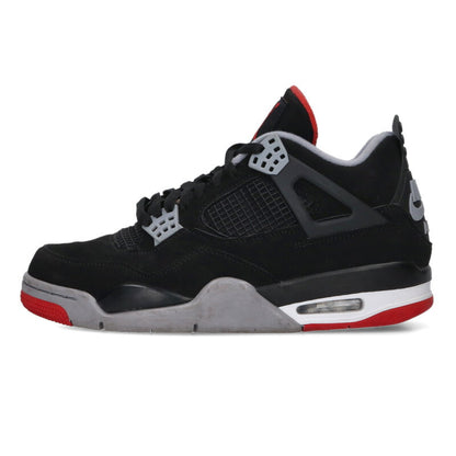 NIKE Air Jordan 4 Retro "Bred" Black/Red Size 9