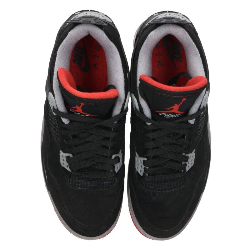 NIKE Air Jordan 4 Retro "Bred" Black/Red Size 9