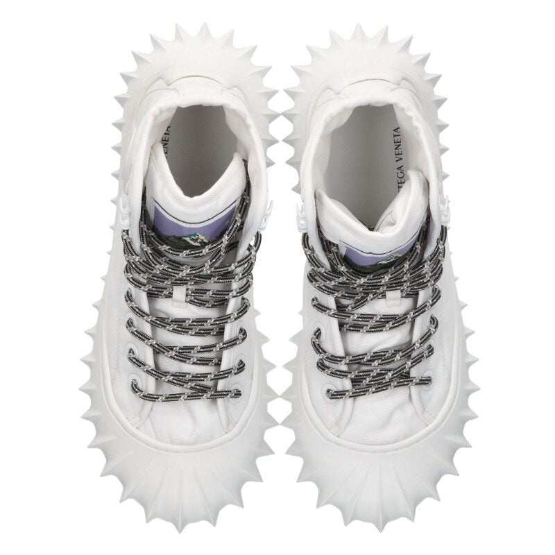 BOTTEGA VENETA Denver High Top Rubber Sneakers Size 7.5