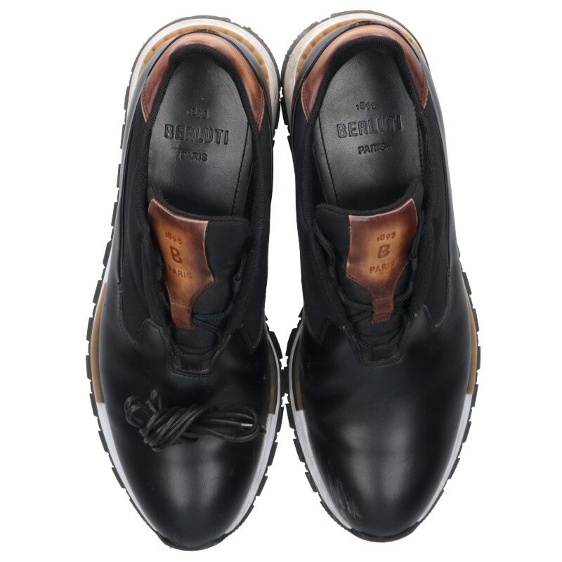 Berluti Fast Track Glazed Calf Leather Sneakers Size 8