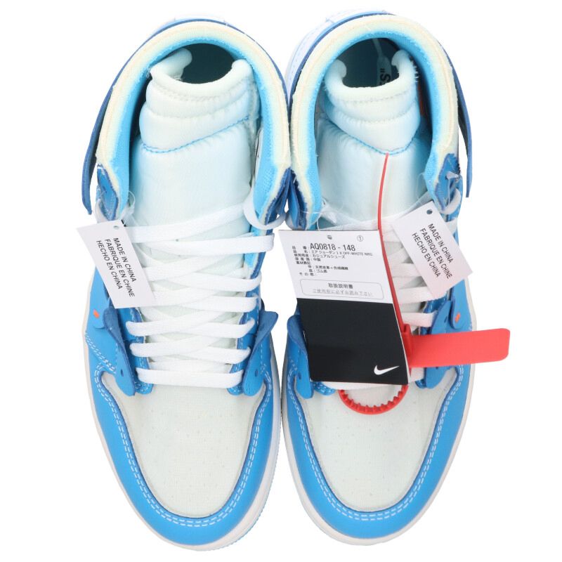 NIKE OFF-WHITE Air Jordan 1 Powder Blue UNC Size 10