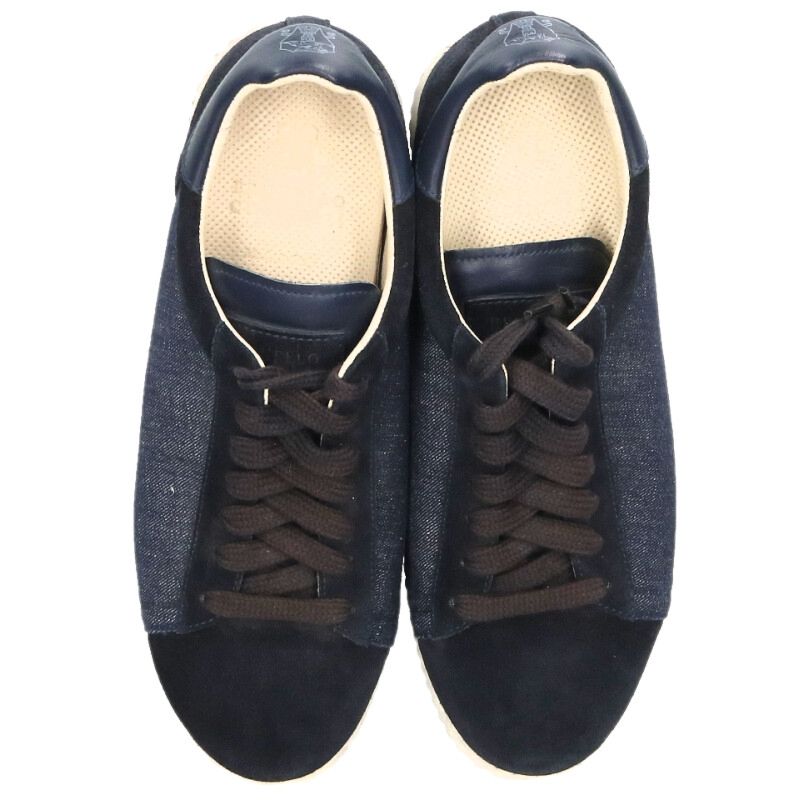 BRUNELLO CUCINELLI Navy Low-Cut Sneakers Size 6