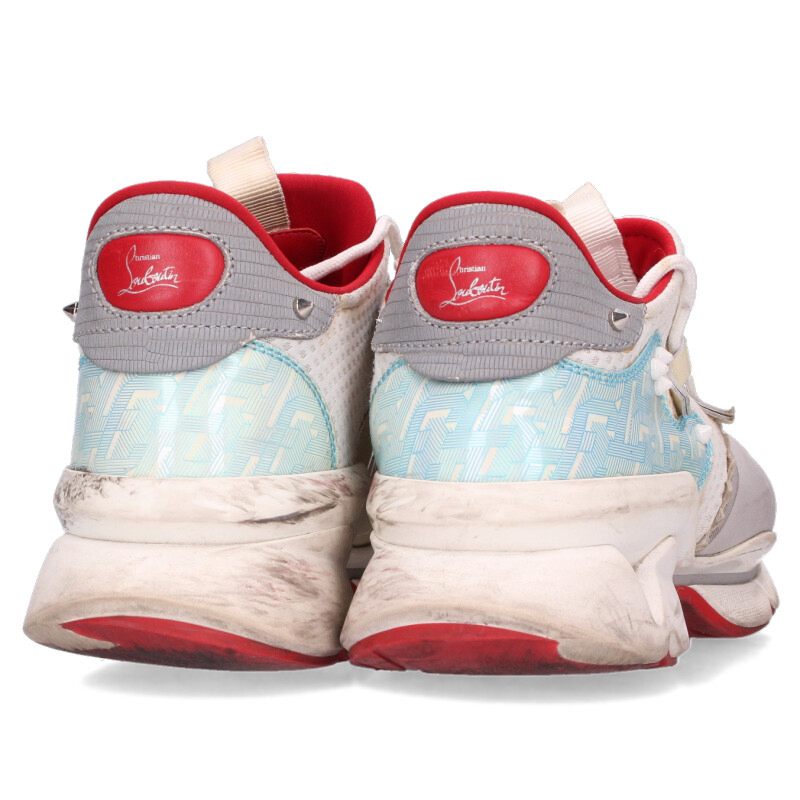 Christian Louboutin Low-Cut Sneakers White Red Size 8