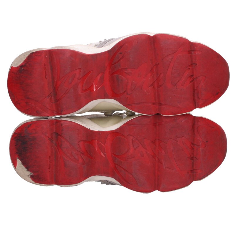 Christian Louboutin Low-Cut Sneakers White Red Size 8