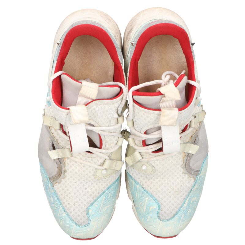 Christian Louboutin Low-Cut Sneakers White Red Size 8