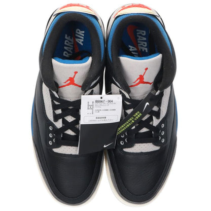NIKE Air Jordan 3 Retro OG Black Blue Size 10