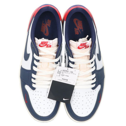 NIKE Air Jordan 1 Retro Low OG White Navy Red Size 10