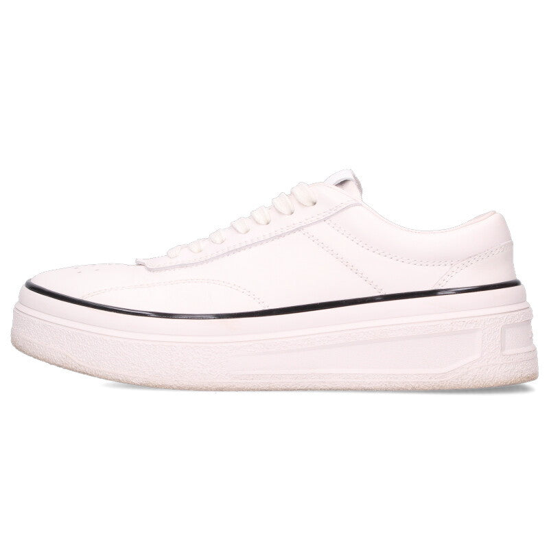 Jil Sander Logo Leather Sneakers White Size 41