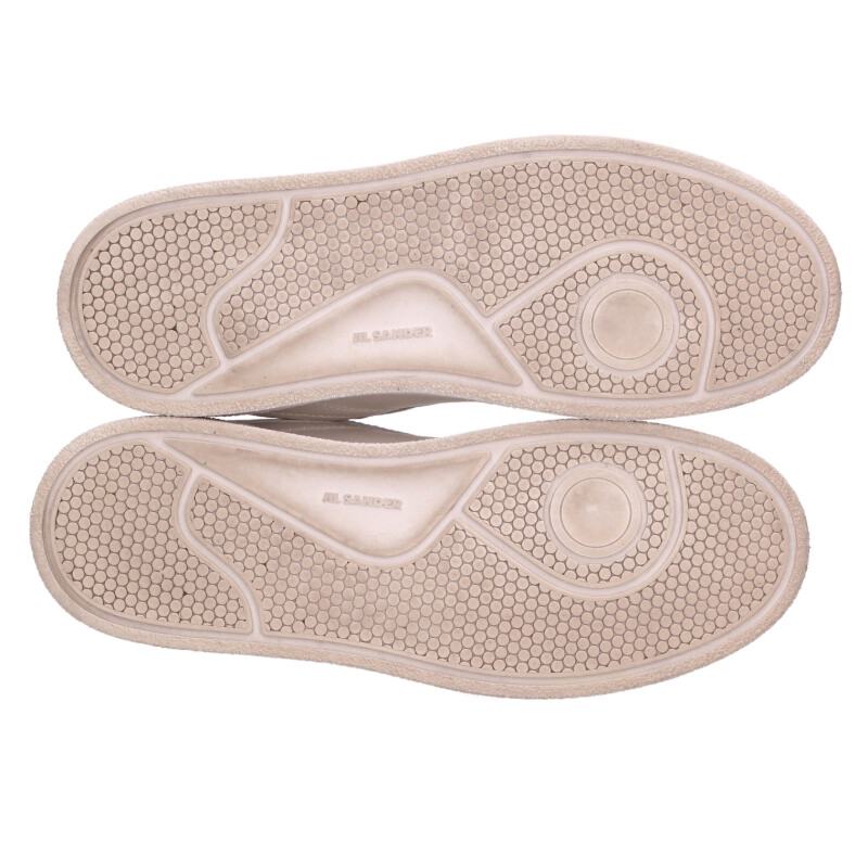 Jil Sander Logo Leather Sneakers White Size 41