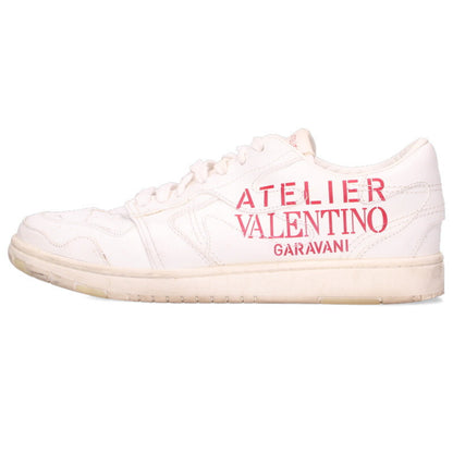VALENTINO Atelier Logo Print Low-Top Sneaker White Size 6.5