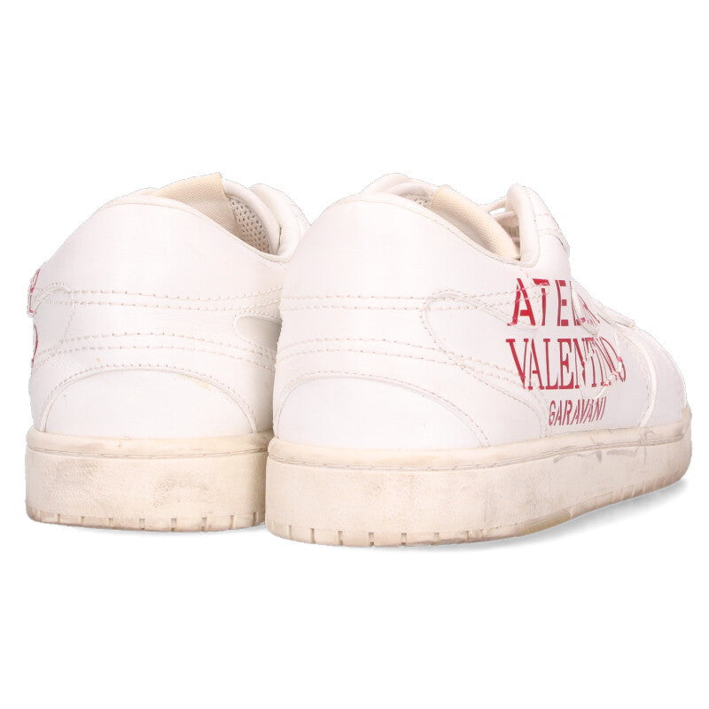 VALENTINO Atelier Logo Print Low-Top Sneaker White Size 6.5