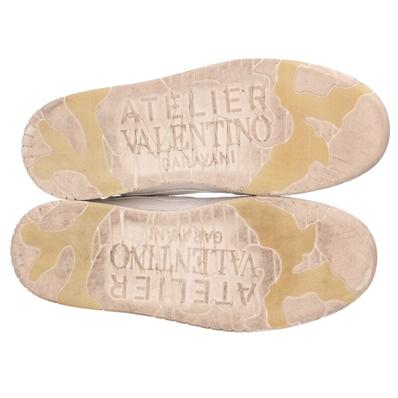 VALENTINO Atelier Logo Print Low-Top Sneaker White Size 6.5