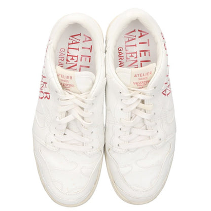 VALENTINO Atelier Logo Print Low-Top Sneaker White Size 6.5