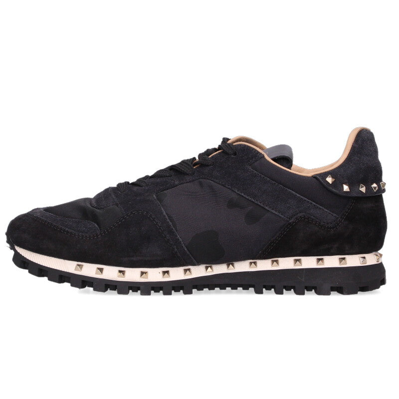 VALENTINO Rockrunner Rockstud Camo Low-Top Blue Size 6.5