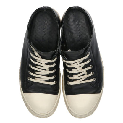 Rick Owens RAMONES LOW Leather Sneakers Black x White Size 41
