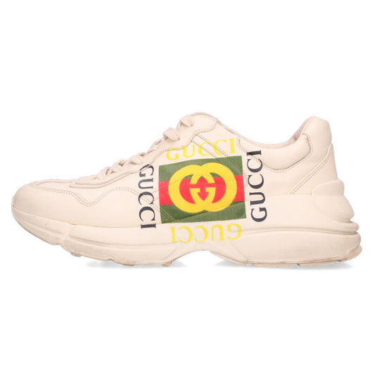 GUCCI Rhyton GG Logo Print Chunky Sneaker White Size 8
