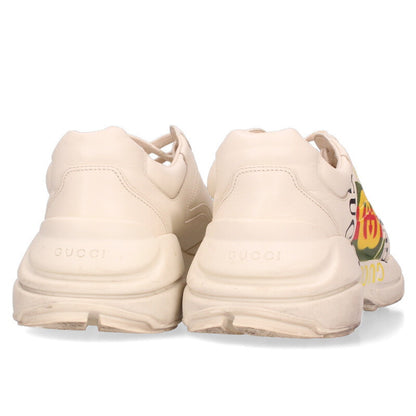 GUCCI Rhyton GG Logo Print Chunky Sneaker White Size 8