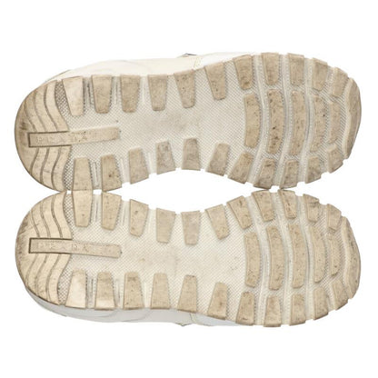 PRADA Re-Nylon Brushed Leather Sneakers White Size 8.5