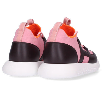 HERMES Duel H-Logo Low-Cut Sneakers Pink Brown Size 10.5