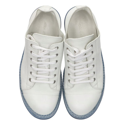 Rick Owens Ramones Low Leather Sneakers White Size 8.5