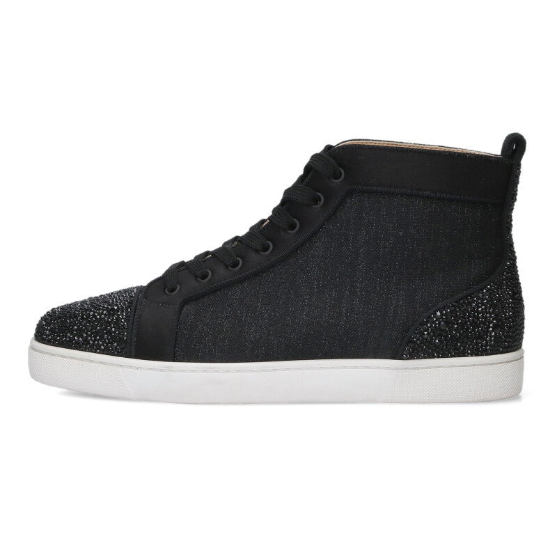 Christian Louboutin Rhinestone High-Top Sneakers Size 9