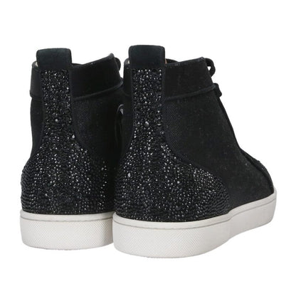 Christian Louboutin Rhinestone High-Top Sneakers Size 9