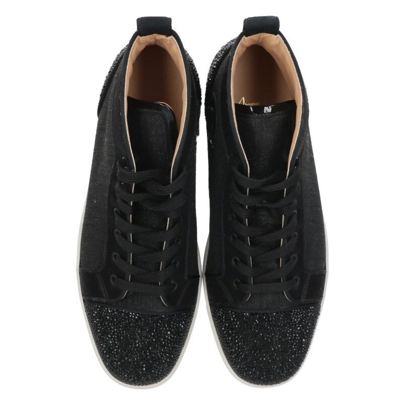 Christian Louboutin Rhinestone High-Top Sneakers Size 9