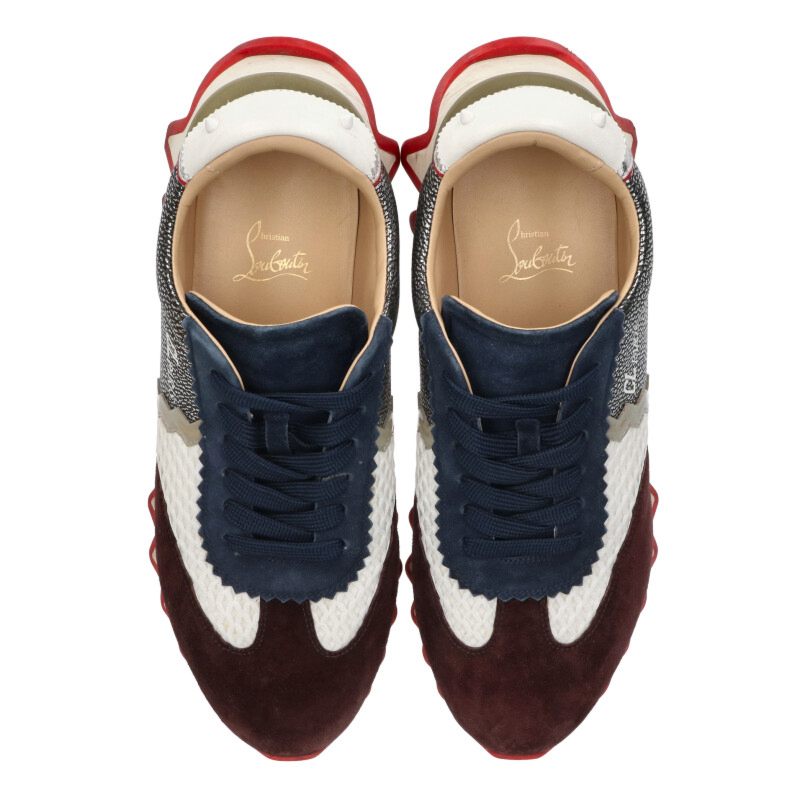 Christian Louboutin Louibishark Suede Low-Top Multi Size 8.5