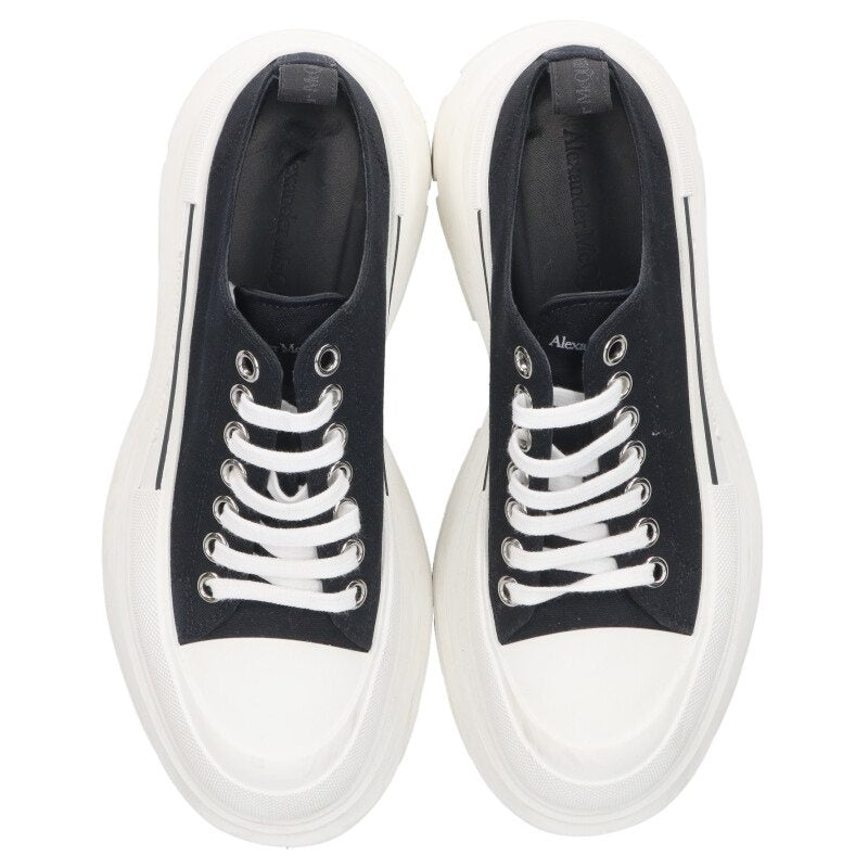 Alexander McQUEEN Canvas Low-Top Sneakers Black Size 6.5