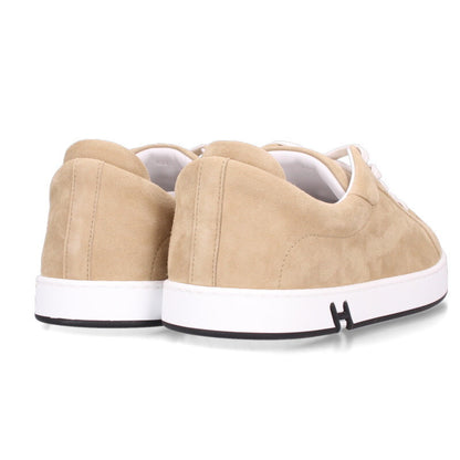 HERMES Chèvre Suede Low-Cut Sneakers Beige Size 9