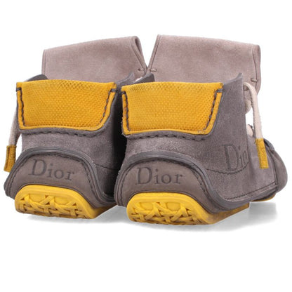 DIOR Roadie Suede Sneakers Gray Yellow Size 8.5