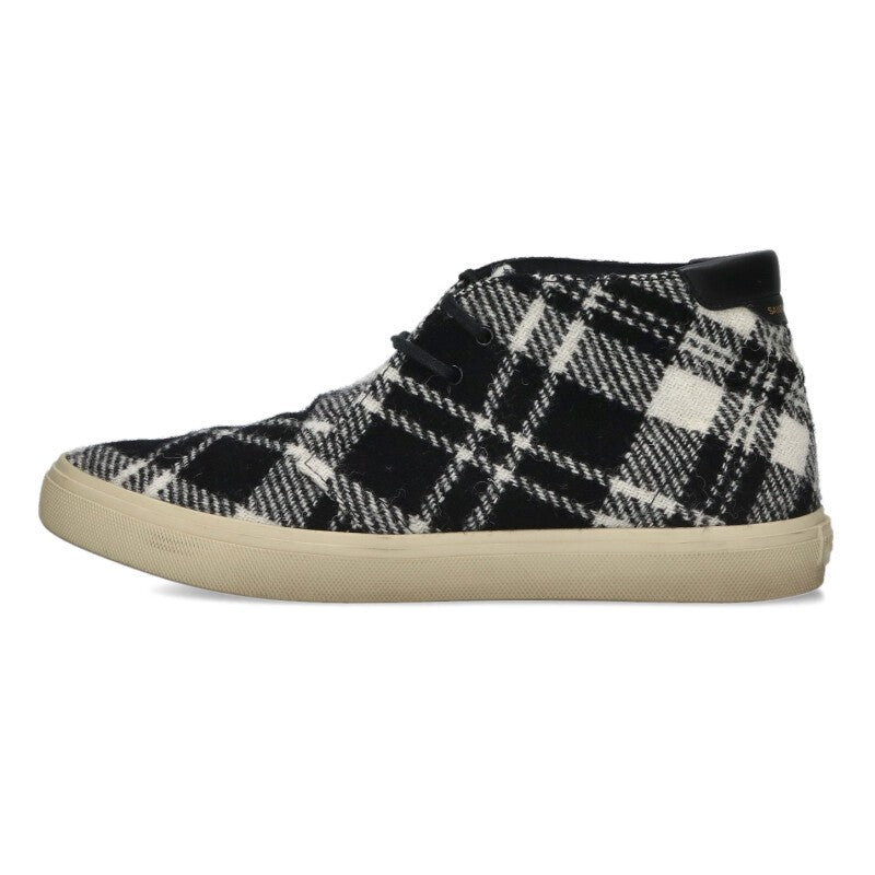 Saint Laurent Paris Wool Sneakers Black x White Size 42