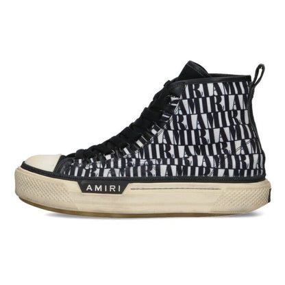 AMIRI COURT HI Logo Print Canvas High-Top Multi Size 9.5