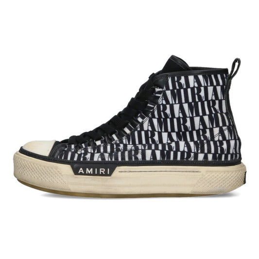 AMIRI COURT HI Logo Print Canvas High-Top Multi Size 9.5