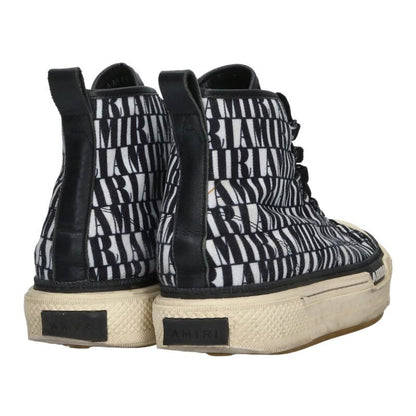 AMIRI COURT HI Logo Print Canvas High-Top Multi Size 9.5