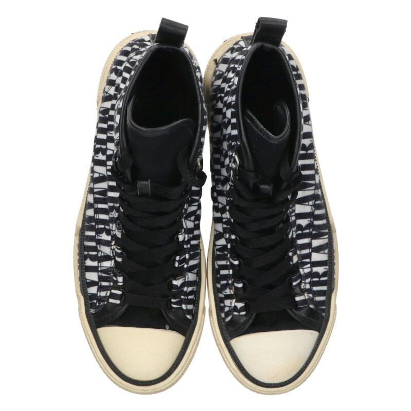 AMIRI COURT HI Logo Print Canvas High-Top Multi Size 9.5