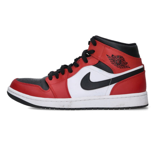 NIKE Air Jordan 1 Mid 554724-069 Red/Black/White Size 9